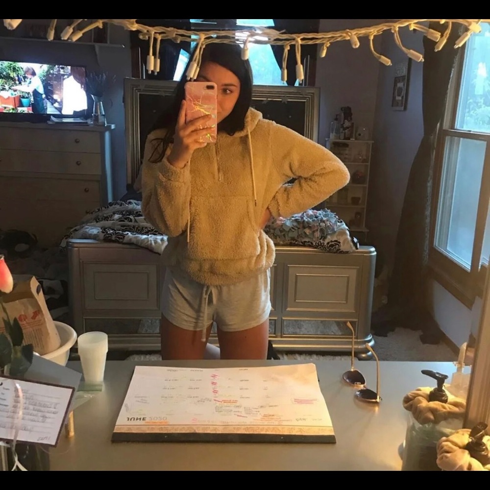 zaful fluffy half zip